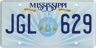MS license plate JGL629