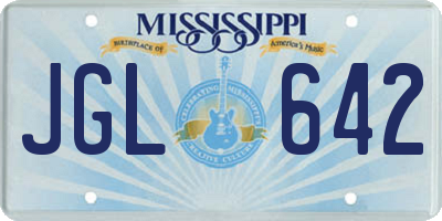MS license plate JGL642