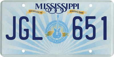 MS license plate JGL651