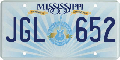 MS license plate JGL652