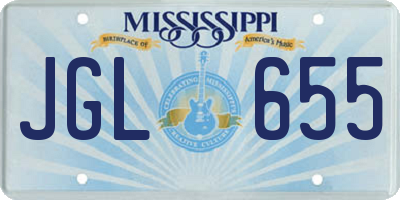MS license plate JGL655