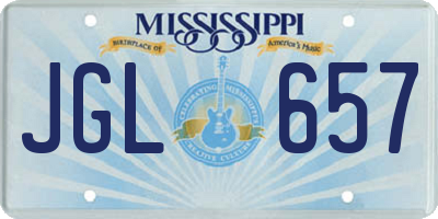 MS license plate JGL657