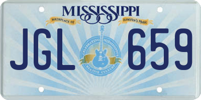 MS license plate JGL659