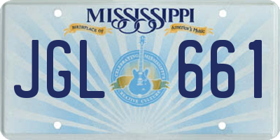 MS license plate JGL661