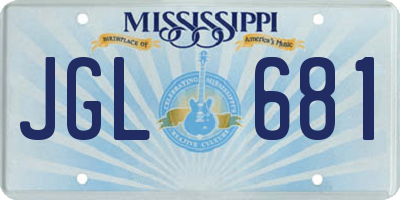 MS license plate JGL681