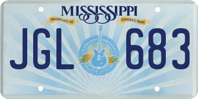 MS license plate JGL683