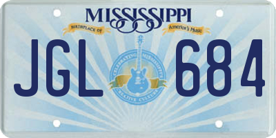 MS license plate JGL684
