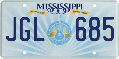 MS license plate JGL685
