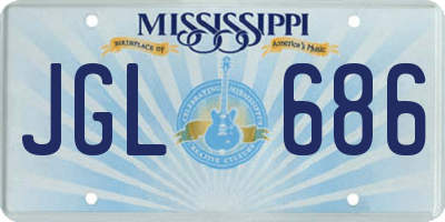 MS license plate JGL686