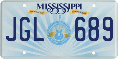 MS license plate JGL689