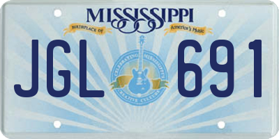 MS license plate JGL691