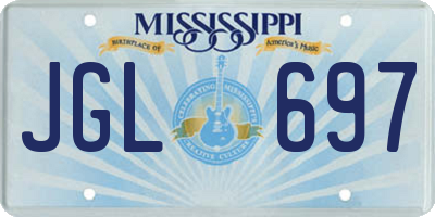 MS license plate JGL697