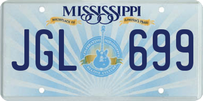 MS license plate JGL699