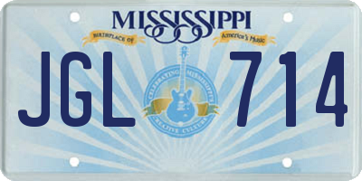 MS license plate JGL714