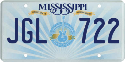 MS license plate JGL722