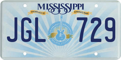 MS license plate JGL729