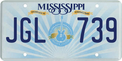 MS license plate JGL739
