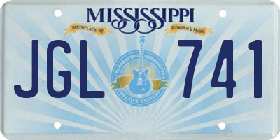 MS license plate JGL741