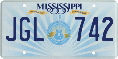 MS license plate JGL742