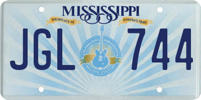 MS license plate JGL744