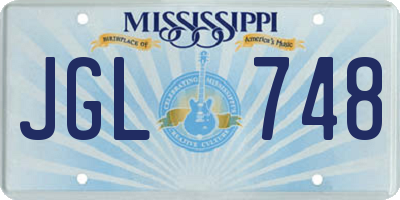 MS license plate JGL748