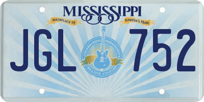 MS license plate JGL752