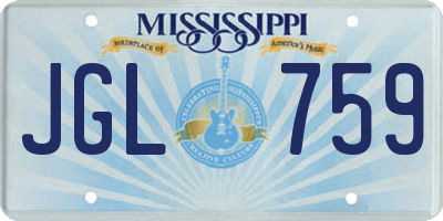 MS license plate JGL759