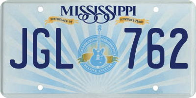 MS license plate JGL762
