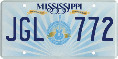MS license plate JGL772