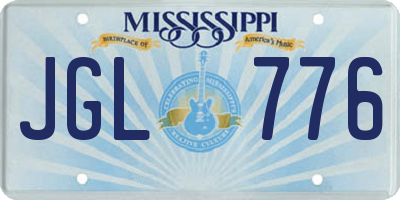 MS license plate JGL776