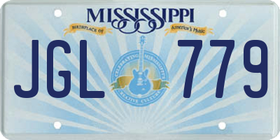 MS license plate JGL779