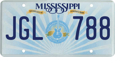 MS license plate JGL788