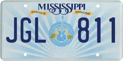 MS license plate JGL811