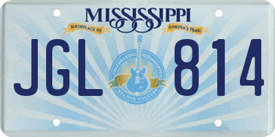 MS license plate JGL814