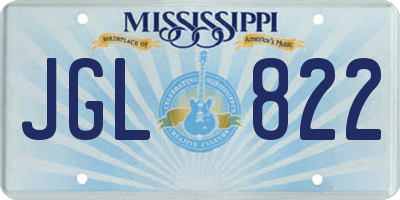 MS license plate JGL822