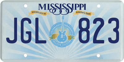 MS license plate JGL823