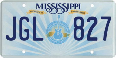 MS license plate JGL827
