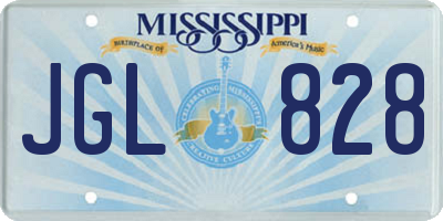 MS license plate JGL828