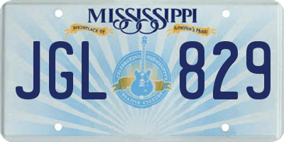 MS license plate JGL829