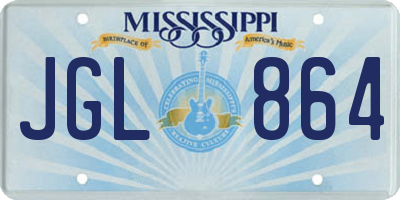 MS license plate JGL864