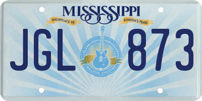 MS license plate JGL873