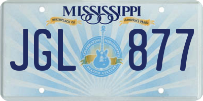 MS license plate JGL877