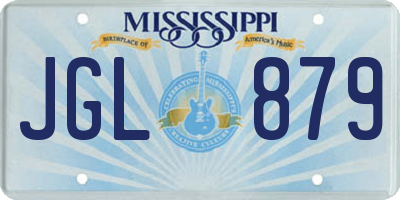 MS license plate JGL879