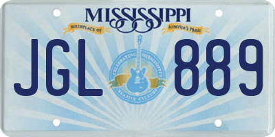 MS license plate JGL889
