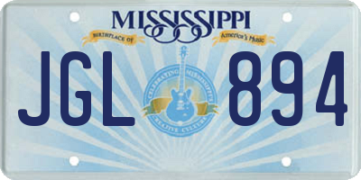 MS license plate JGL894