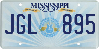 MS license plate JGL895