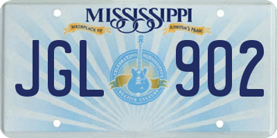 MS license plate JGL902