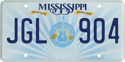 MS license plate JGL904