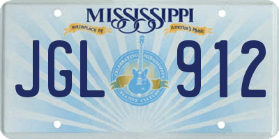 MS license plate JGL912