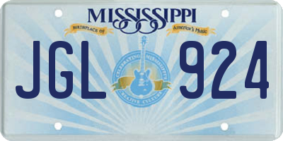 MS license plate JGL924